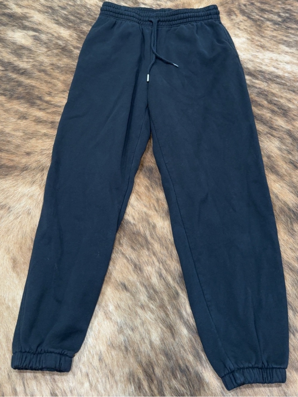 H&M Men's Black Jogger Sweatpants with Drawstring